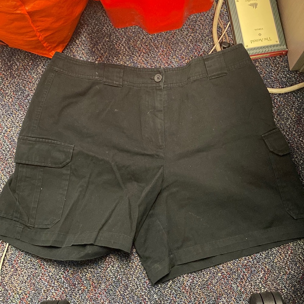 New York & Company Black Shorts with Side Pockets